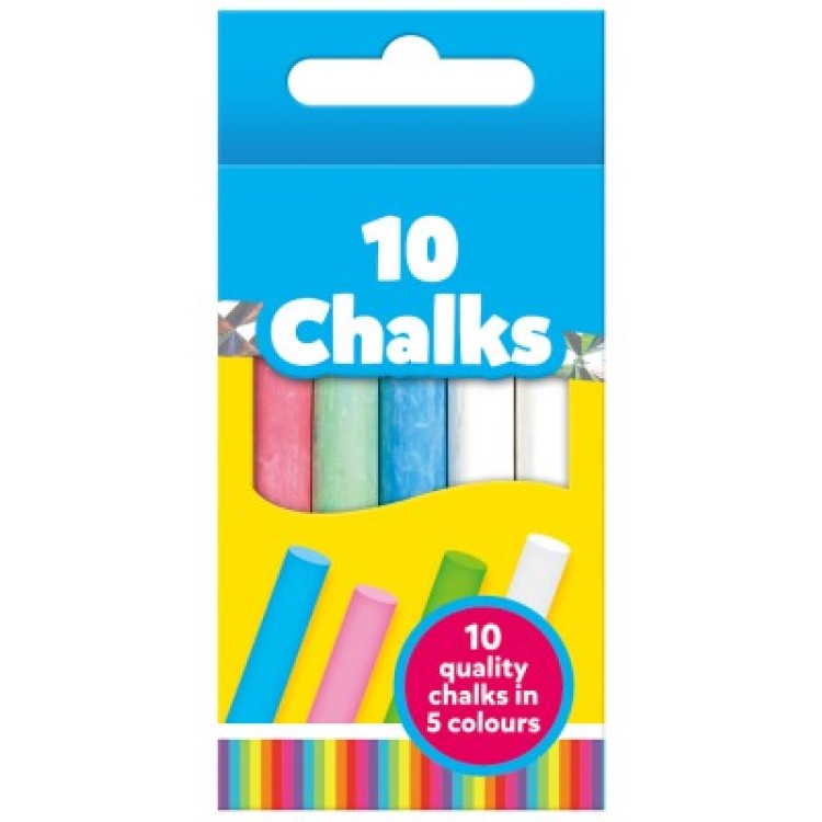 Galt Pack of 10 Assorted Chalks