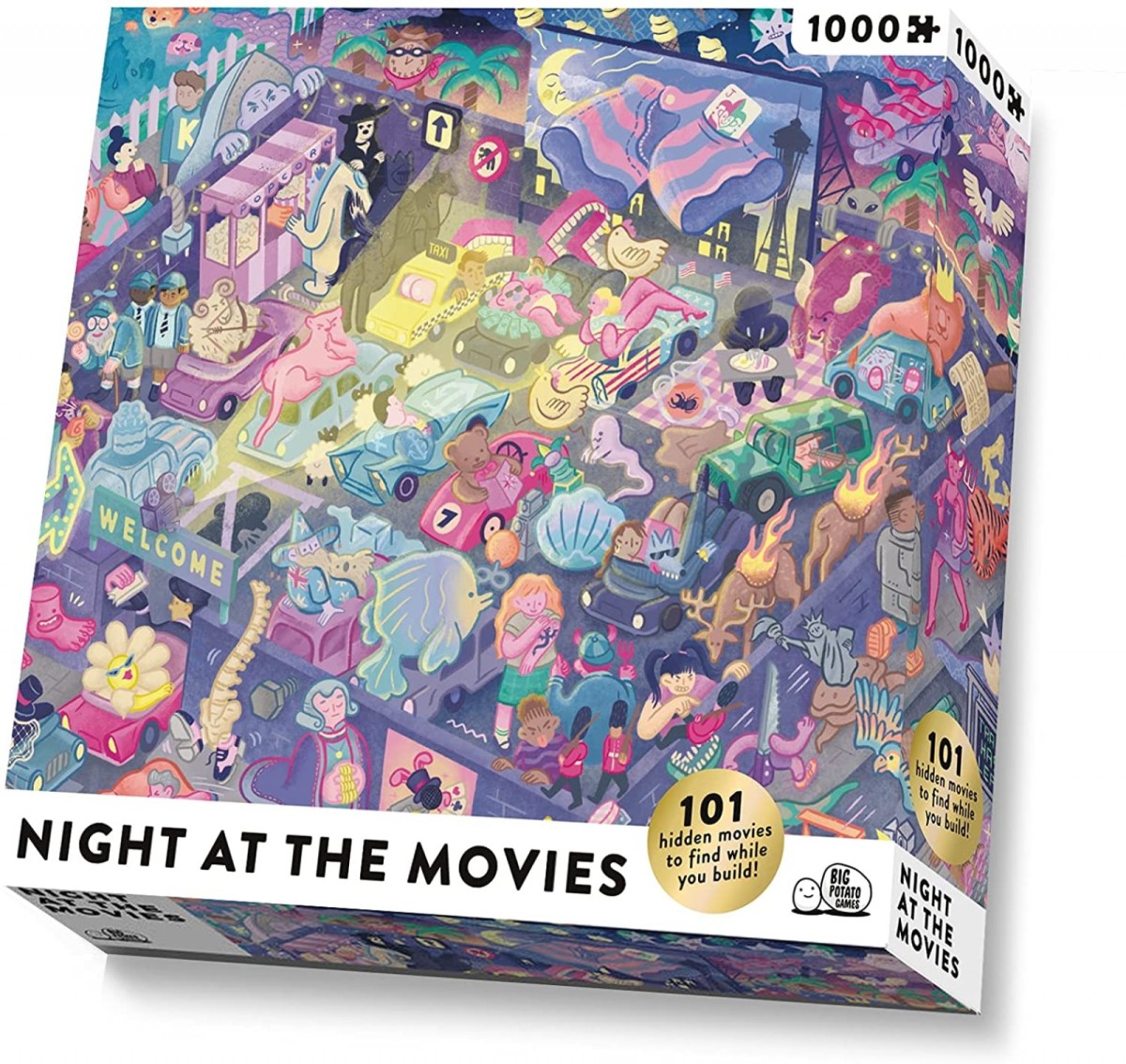 Big Potato 1000 Piece Jigsaw Puzzle Night At The Movies Bright Star Toys