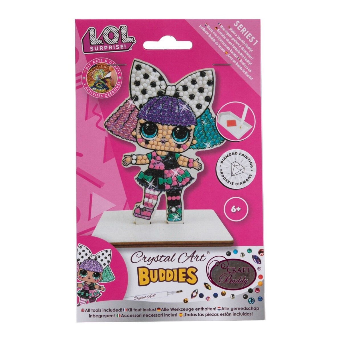 Craft Buddy Crystal Art Buddies Series 1 - L.O.L. Surprise PRANKSTA LOL -  Bright Star Toys