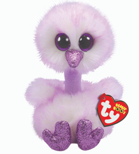Beaniebaby　ジュエルオーキッド２株セット(2118,022) TY Kenya the Ostrich Beanie Boo Regular Size - Bright Star Toys