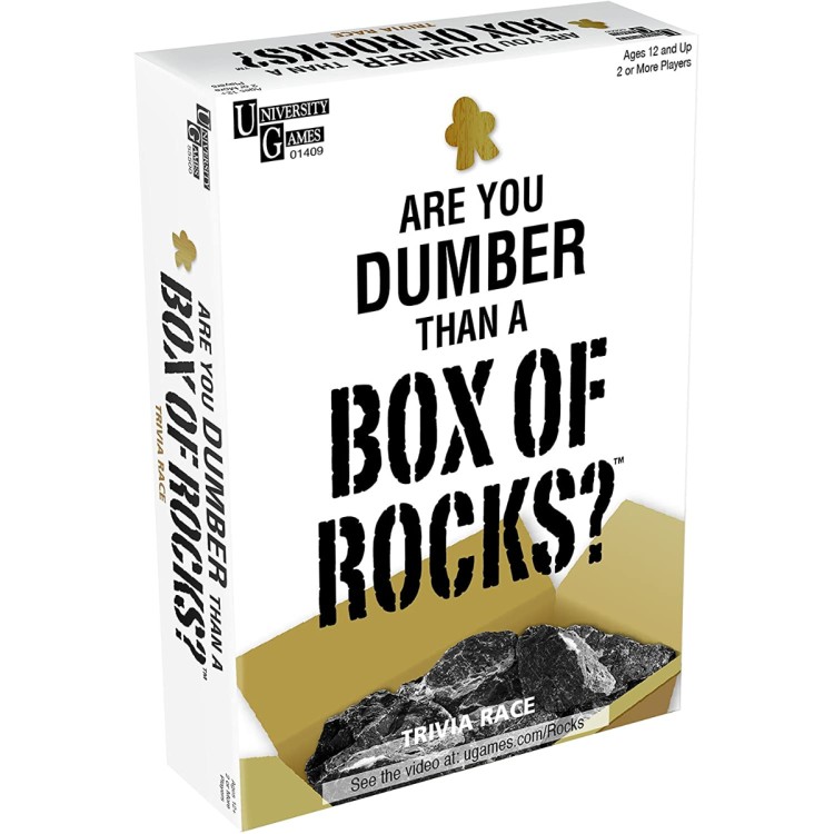 Are You Dumber Than a Box of Rocks? Trivia Race Game