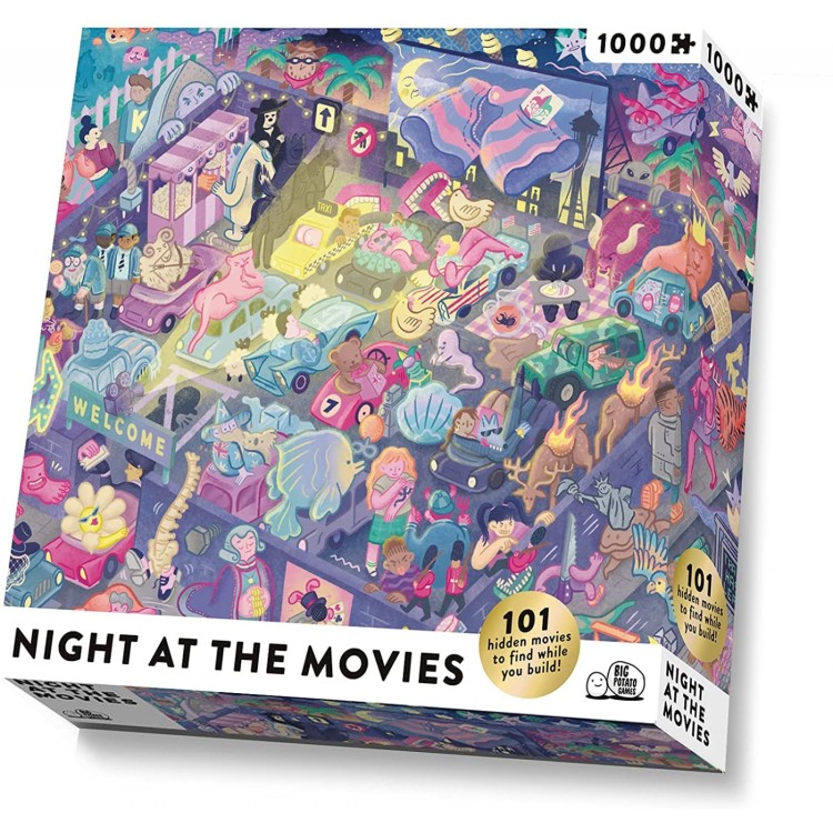 Big Potato 1000 Piece Jigsaw Puzzle Night at the Movies