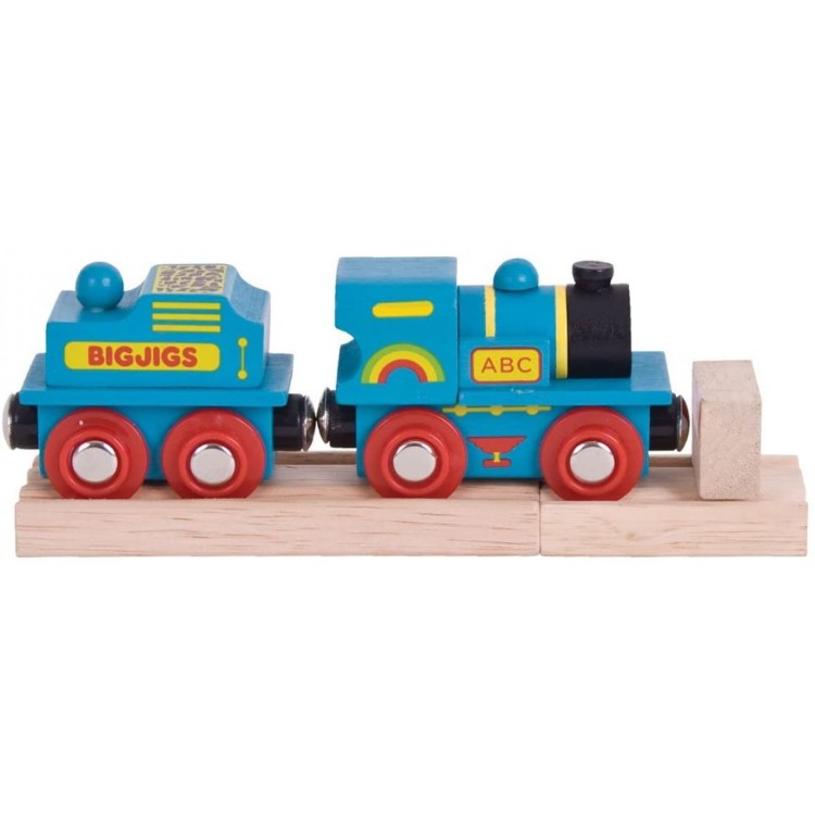 Bigjigs Blue ABC Engine Wooden Train