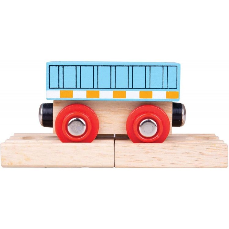 Bigjigs Blue Wagon Wooden Train