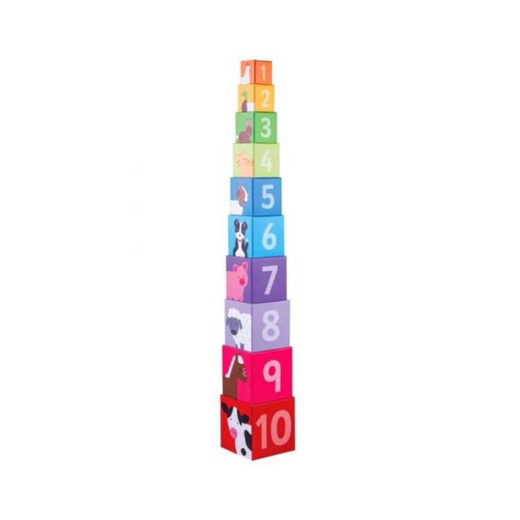 Bigjigs Farmyard Stacking Cubes