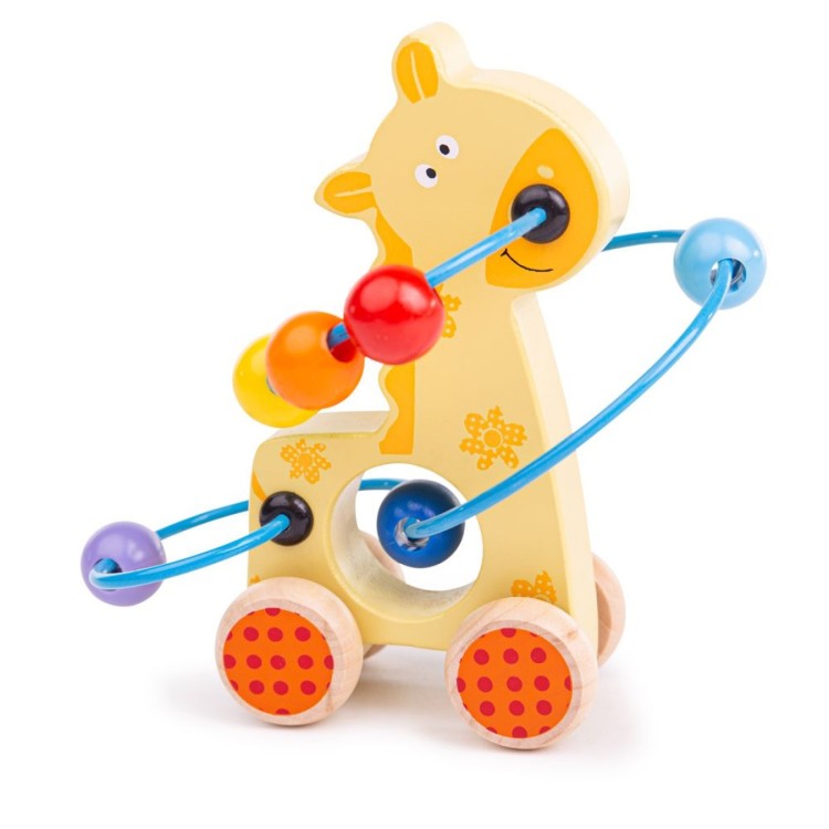 Bigjigs Giraffe Push Along Bead Frame