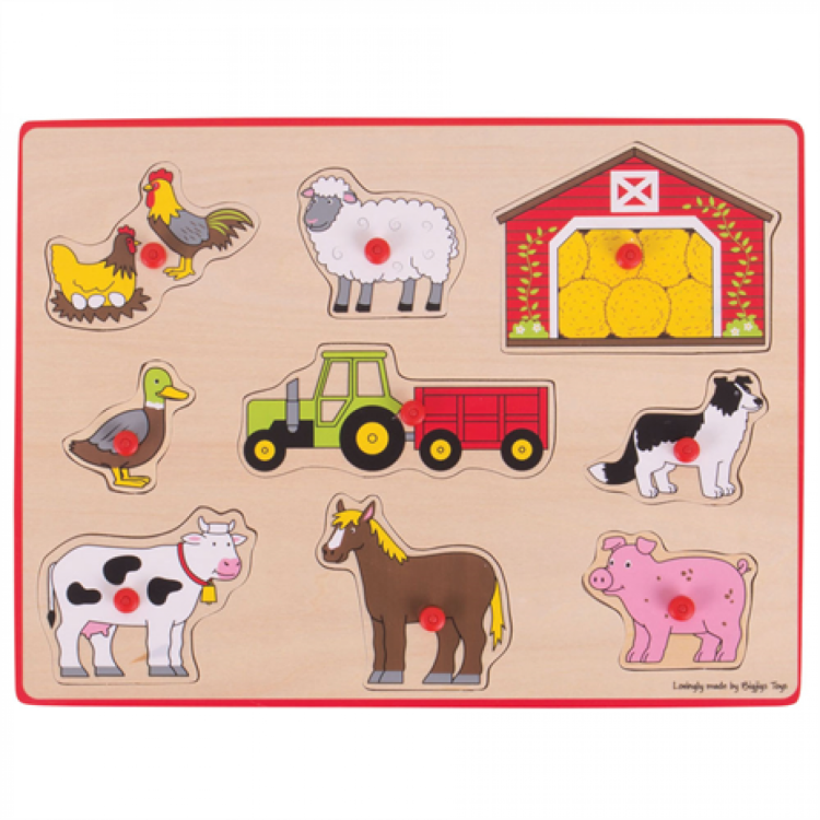 Bigjigs Lift Out Puzzle - Farm