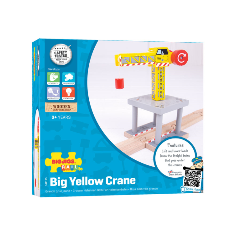 Bigjigs Rail Big Yellow Crane