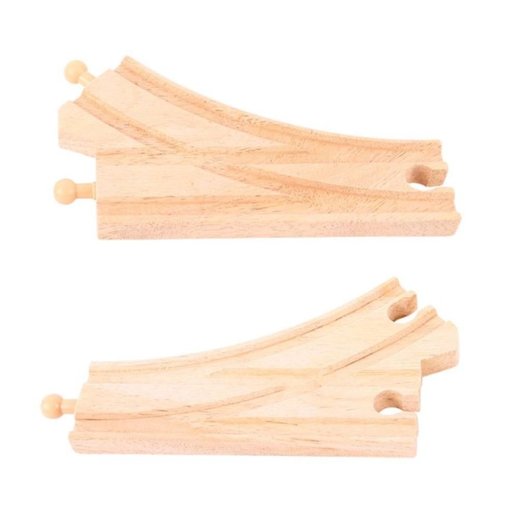 Bigjigs Rail Curved Points Pack of 2