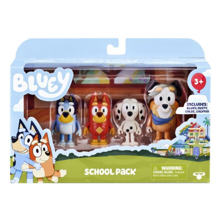 Bluey School Pack of 4 Figures