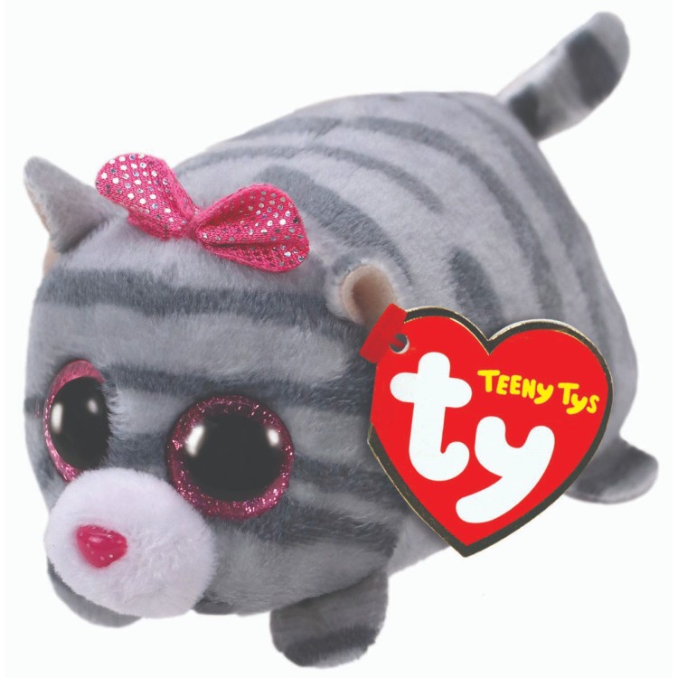 TY Teeny Ty Cassie the Grey Cat Plush