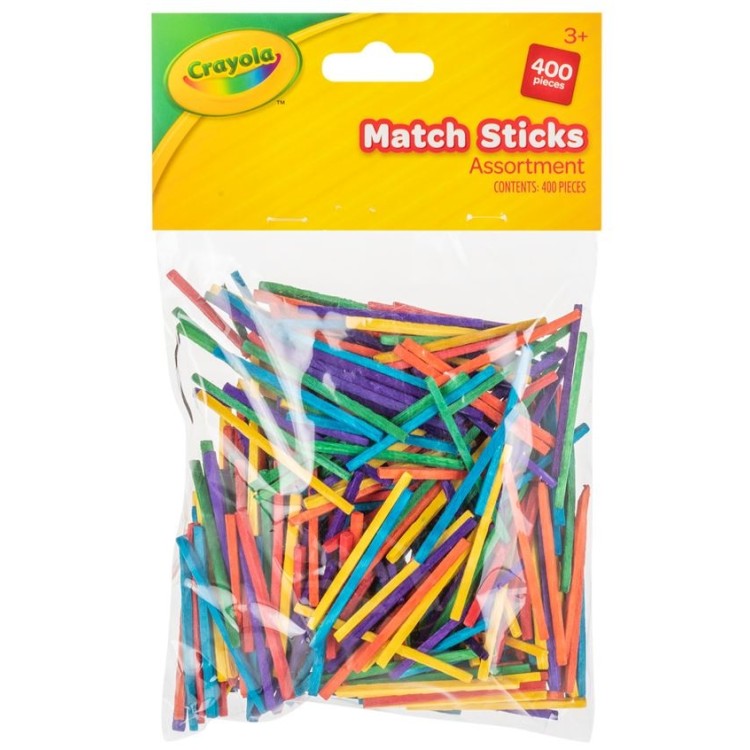 Crayola Pack of Coloured Match Sticks 400 Pieces