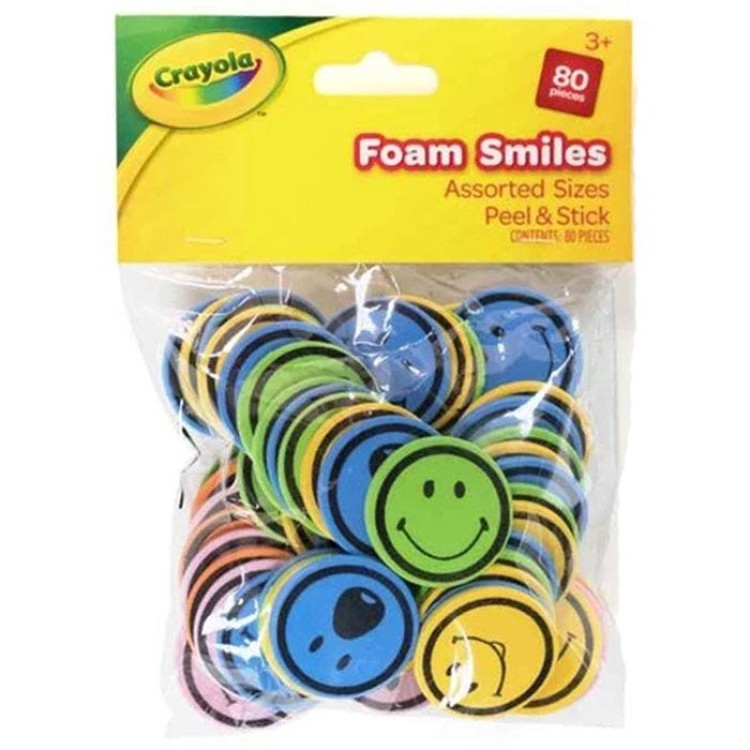Crayola Pack of Foam Smiles 80 Pieces