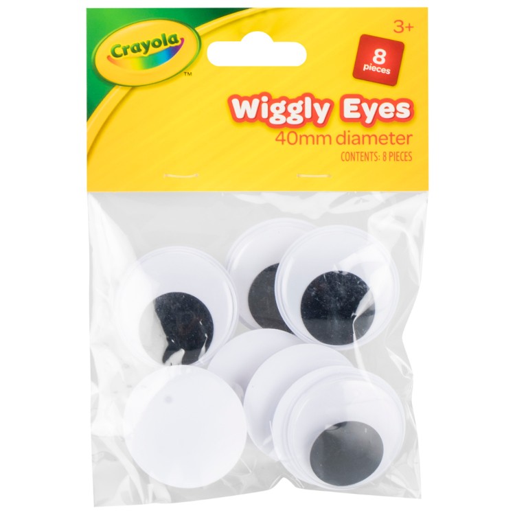 Crayola Pack of Large Wiggly Eyes 8 Pieces