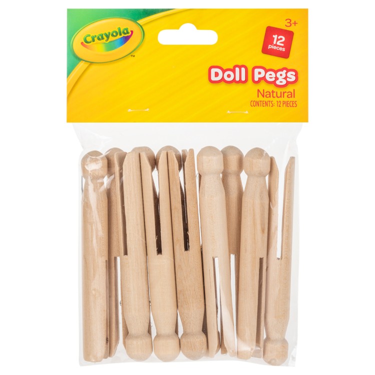 Crayola Pack of Natural Doll Pegs 12 Pieces