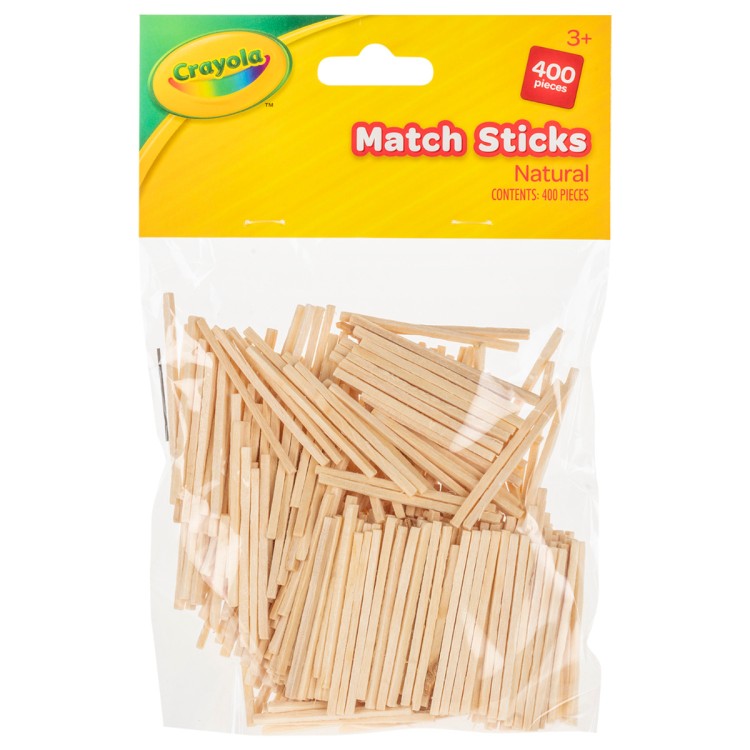 Crayola Pack of Natural Match Sticks 400 Pieces