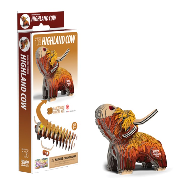 Eugy Card Model Kit - Highland Cow