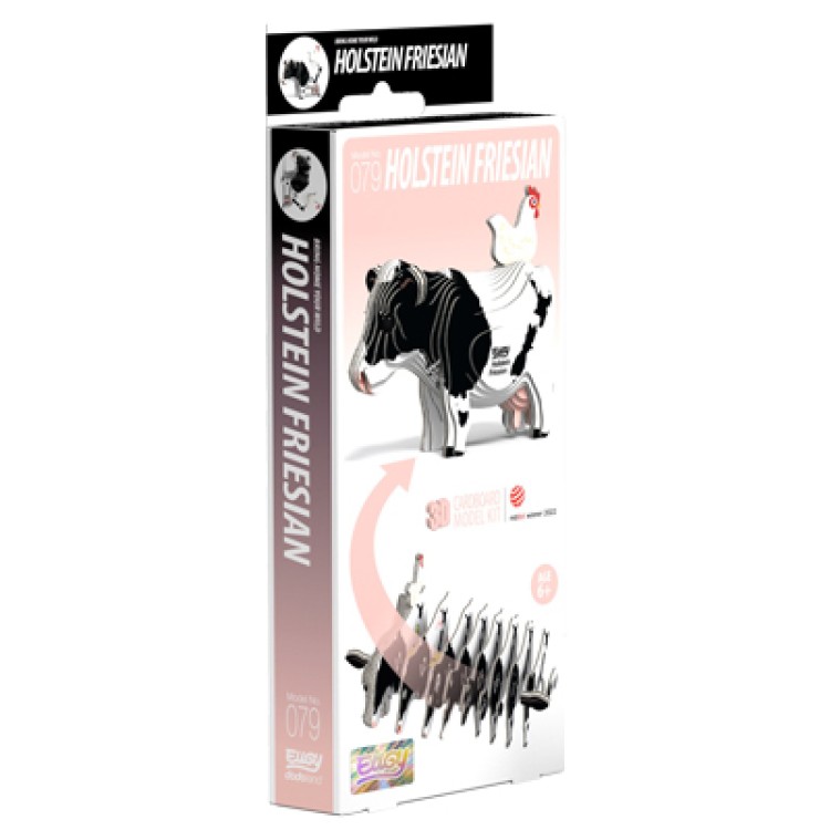 Eugy Card Model Kit - Holstein Friesian Cow