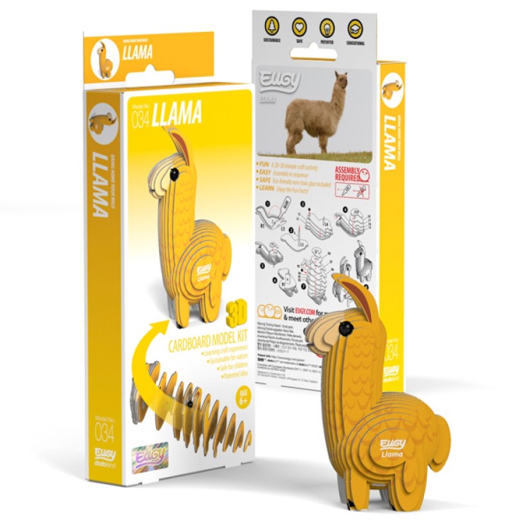 Eugy Card Model Kit - Llama