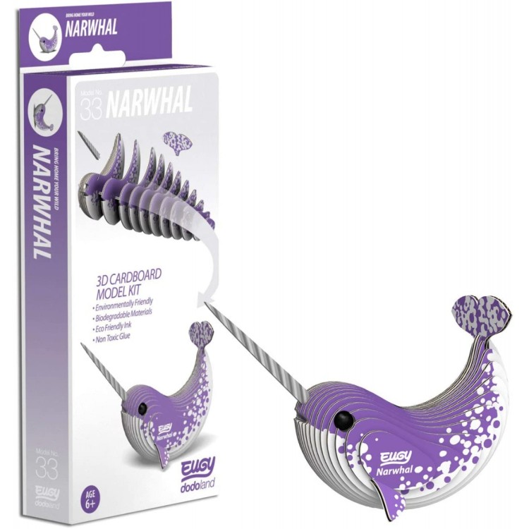 Eugy Card Model Kit - Narwhal