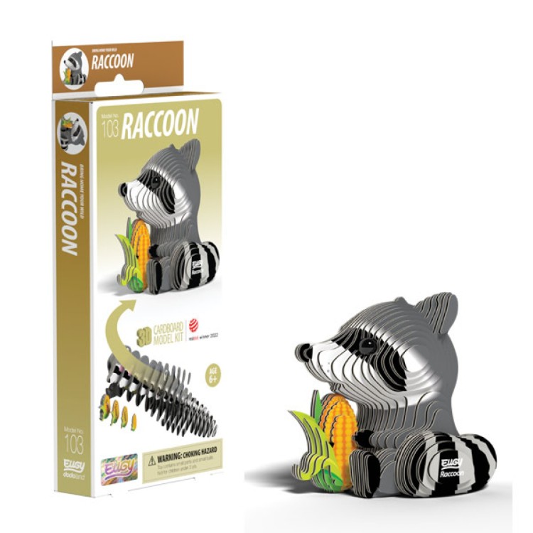 Eugy Card Model Kit - Raccoon