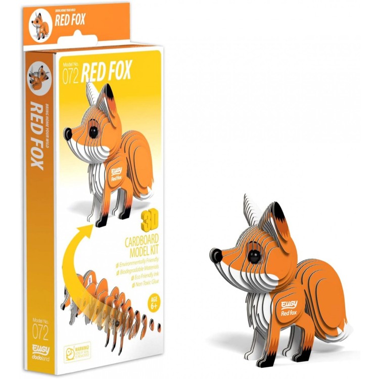 Eugy Card Model Kit - Red Fox