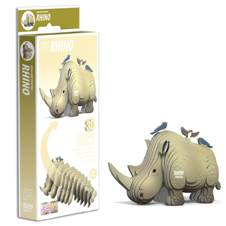 Eugy Card Model Kit - Rhino