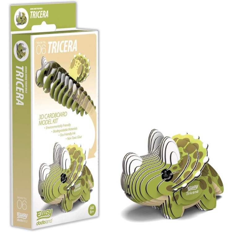 Eugy Card Model Kit - Tricera