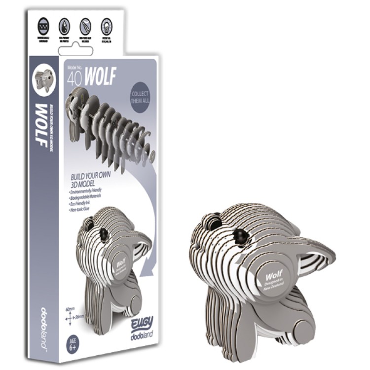 Eugy Card Model Kit - Wolf