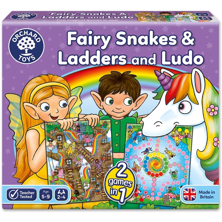 Orchard Toys Fairy Snakes & Ladders and Ludo Board Games