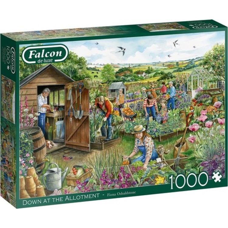 Falcon Down at the Allotment 1000 Piece Jigsaw Puzzle