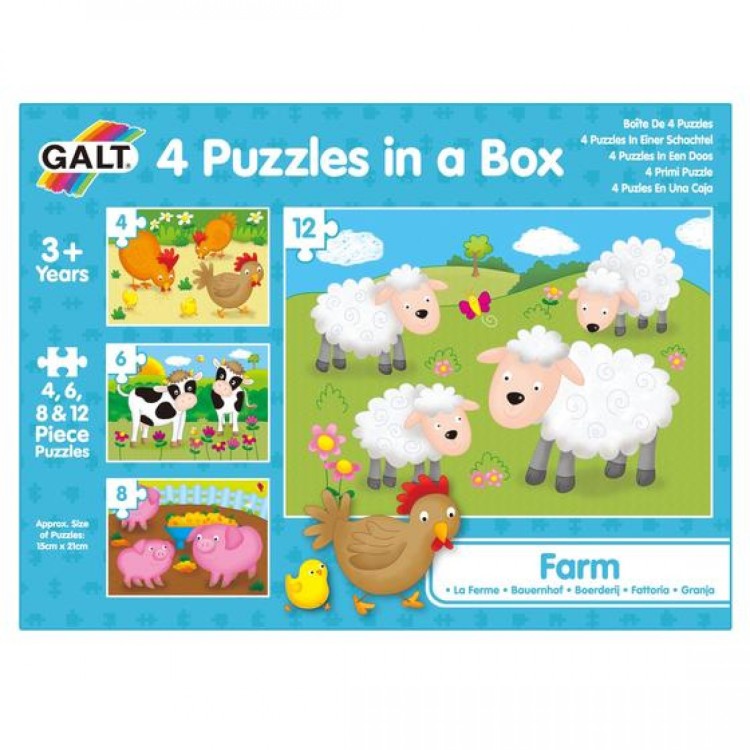 Galt 4 Puzzles in a Box - Farm
