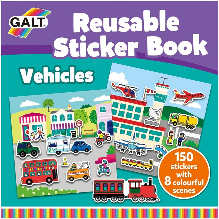 Galt Reusable Sticker Book - Vehicles