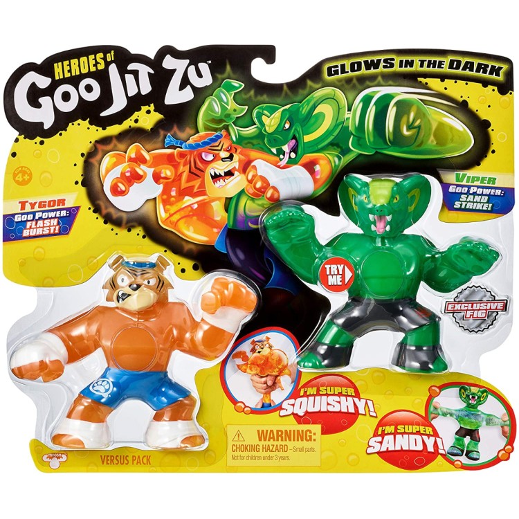 Heroes of Goo Jit Zu Versus Pack Tygor and Viper Figures