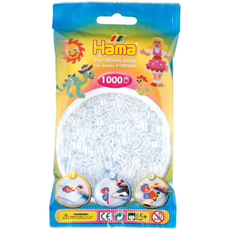 Hama Beads Bag of 1000 Clear Beads