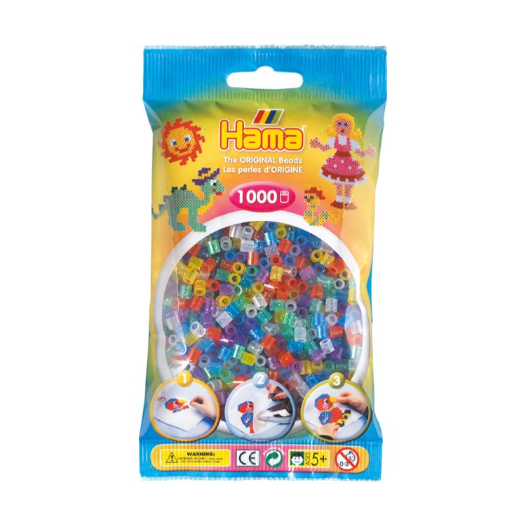 Hama Beads Bag of 1000 - Glitter Mix