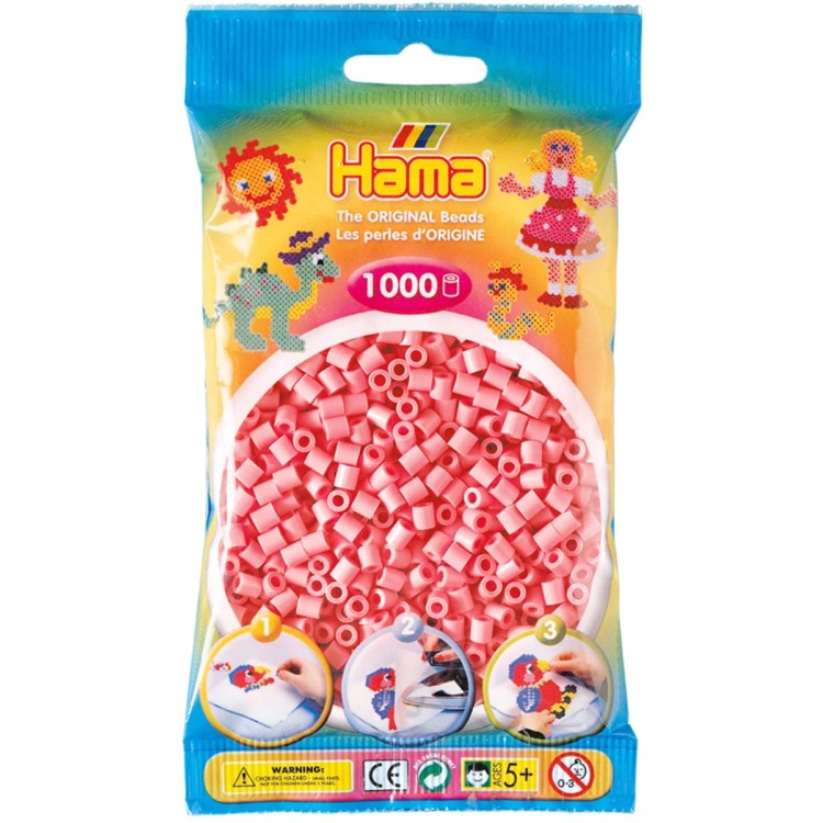 Hama Beads Bag of 1000 Pink Beads