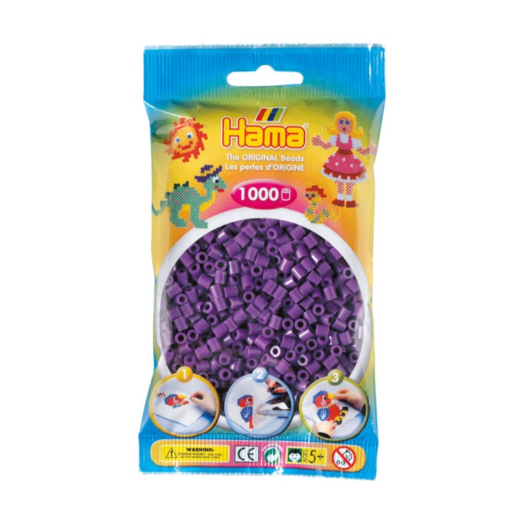 Hama Beads Bag of 1000 Purple Beads