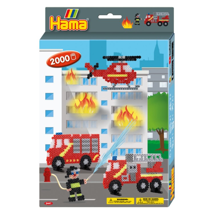 Hama Beads Firefighters Hanging Box