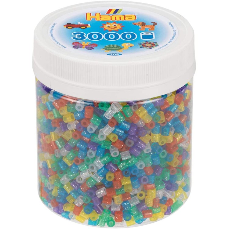 Hama Beads Tub of 3000 Glitter Beads