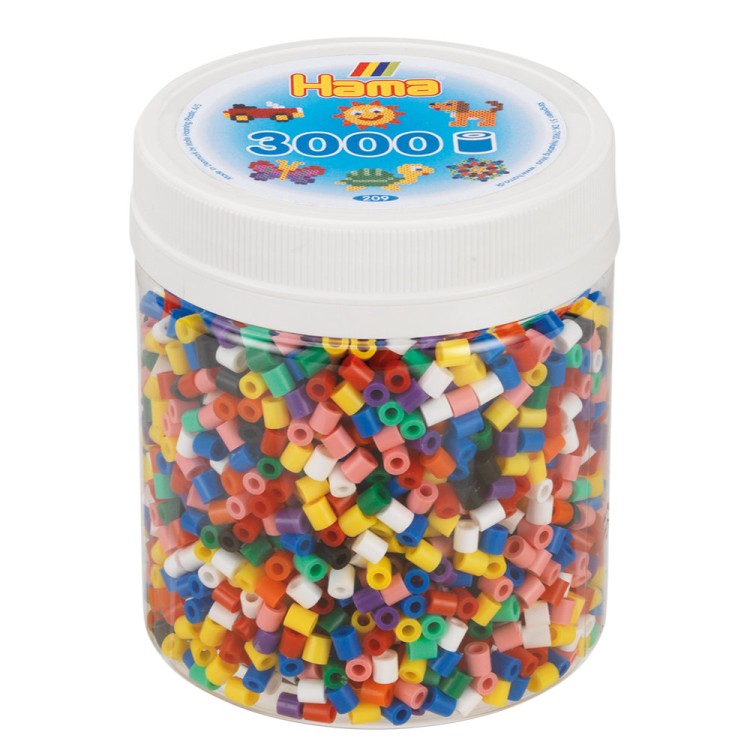 Hama Beads Tub of 3000 Mixed Colours