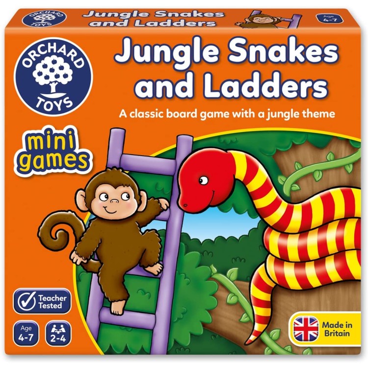 Orchard Toys Jungle Snakes & Ladders Mini Game