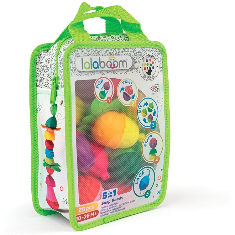Lalaboom Bag of Beads and Accessories 28 Pieces