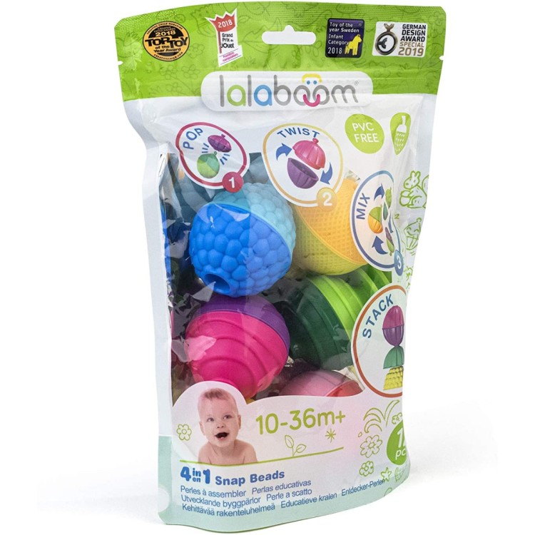 Lalaboom Bag of 12 Snap Beads