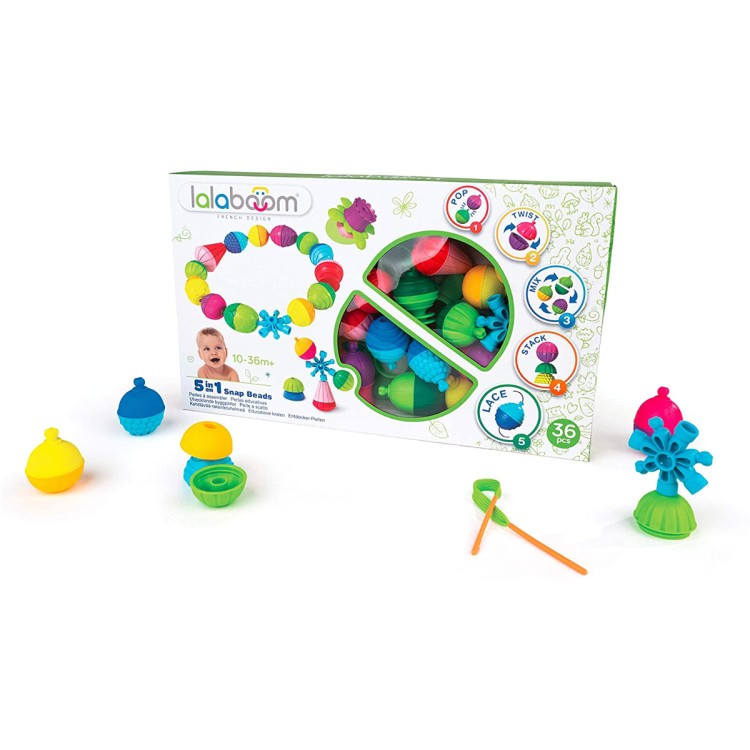 Lalaboom Educational Beads and Accessories 36 Pieces Set