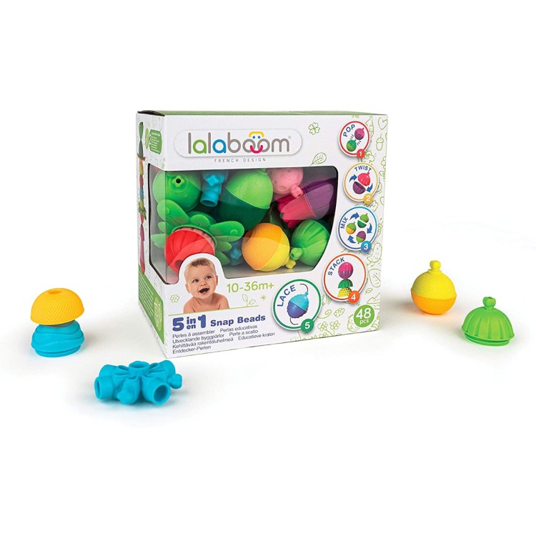 Lalaboom Educational Beads and Accessories 48 Pieces