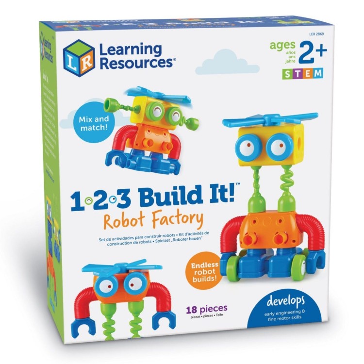 Learning Resources 1-2-3 Build It! Robot Factory