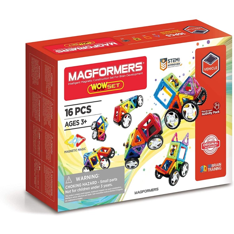 Magformers Wow Set 16 Pieces Vehicle Set Line