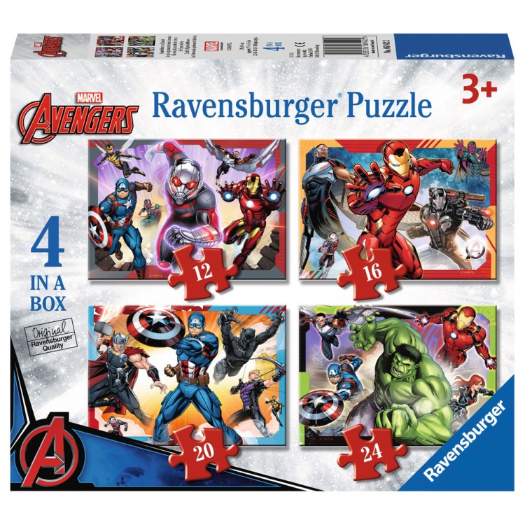 Ravensburger Marvel Earth's Mightiest Heroes Four in a Box Jigsaw Puzzles