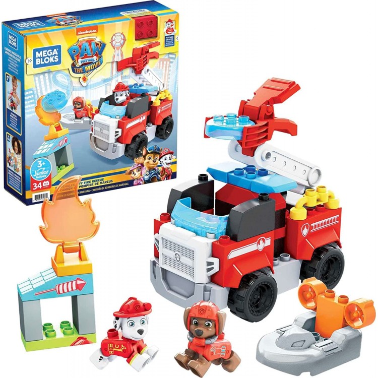 Mega Bloks Paw Patrol The Movie Marshall's City Fire Rescue